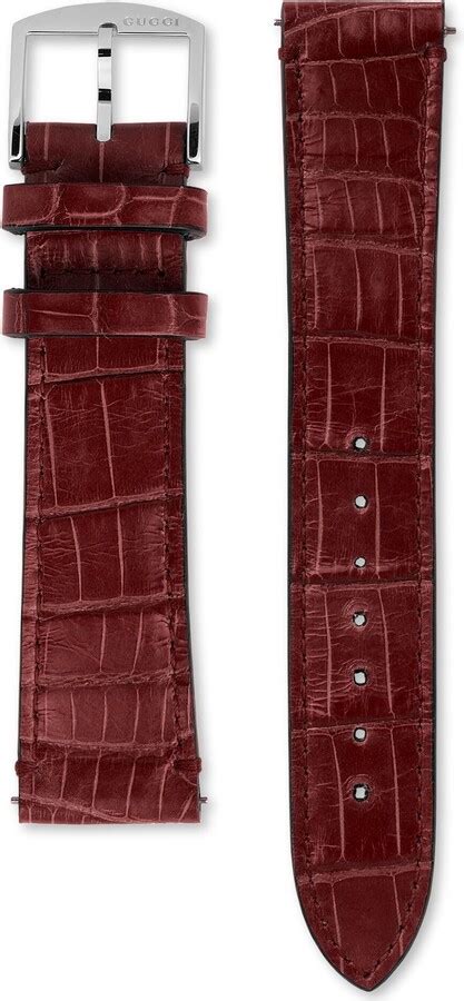 gucci watch strap vintage alligator|Grip alligator watch strap, 38mm .